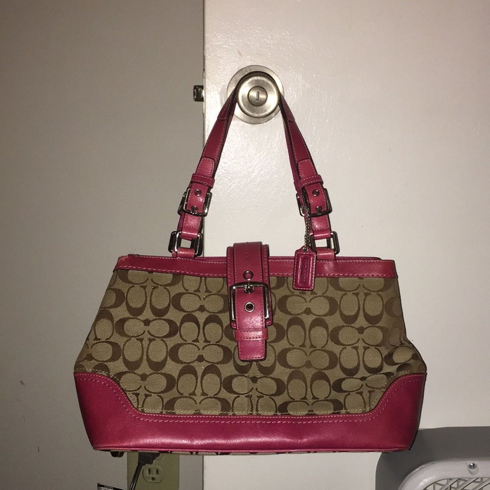 Pink coach purse